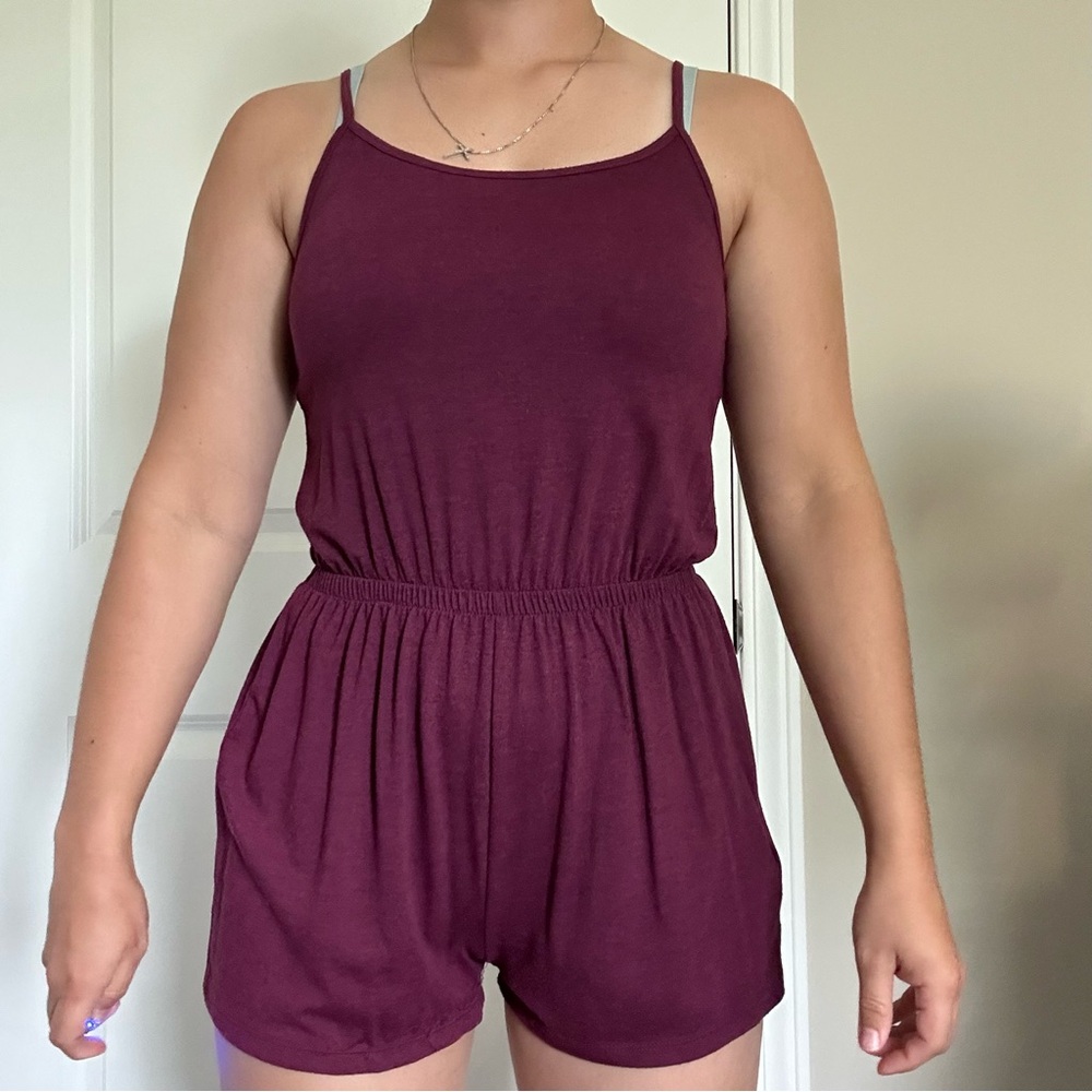 Maroon Romper